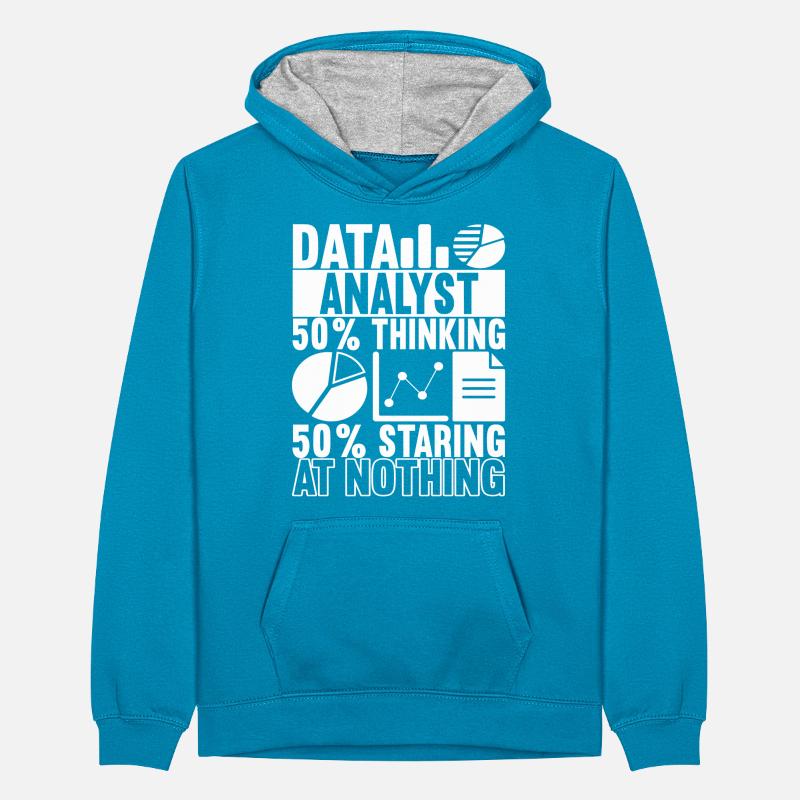 Data Scientist Data Analyst Teenager Contrast Hoodie