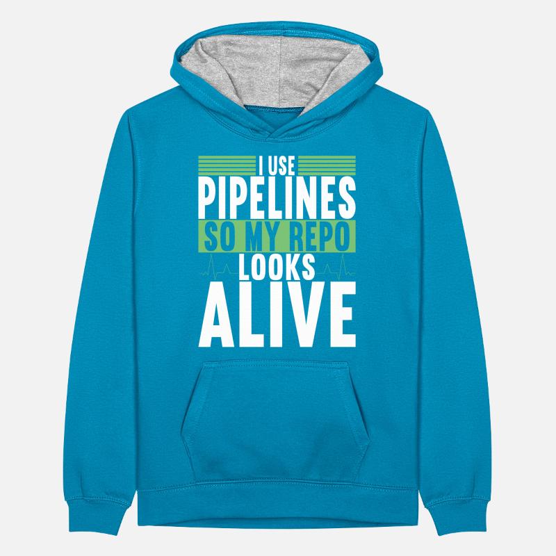 Programmierer Informatiker Teenager Kontrast-Hoodie