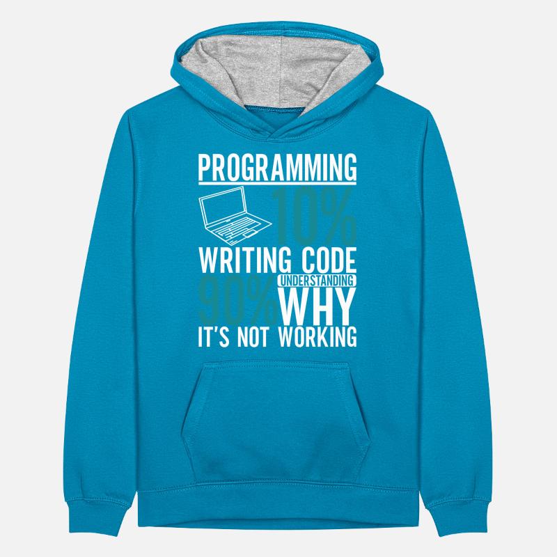 Programmeur Informaticien Sweat à capuche contrasté Ado