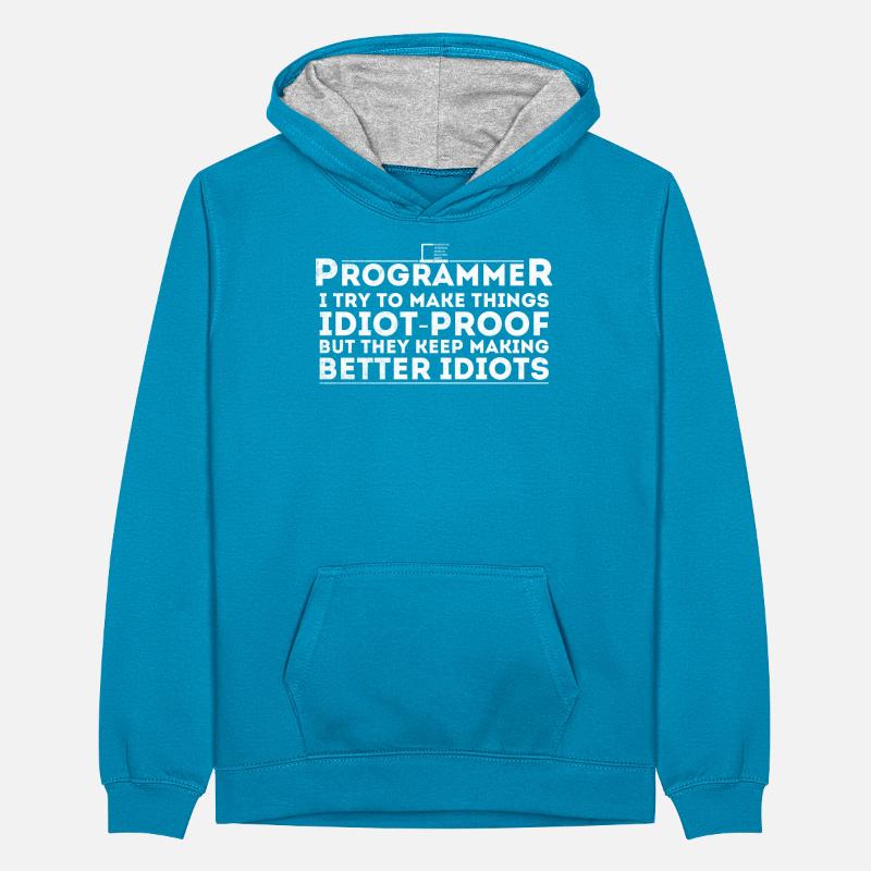 Lustiger Programmierer Humor Computer Coder Programmierung Teenager Kontrast-Hoodie