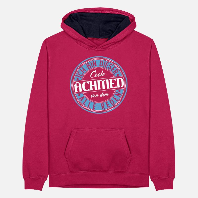 Achmed Geschenkidee Geschenk Geburtstag Teenager Kontrast-Hoodie