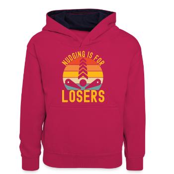 Pinball Flipper - Teenager Contrast Hoodie - pink/navy - Front