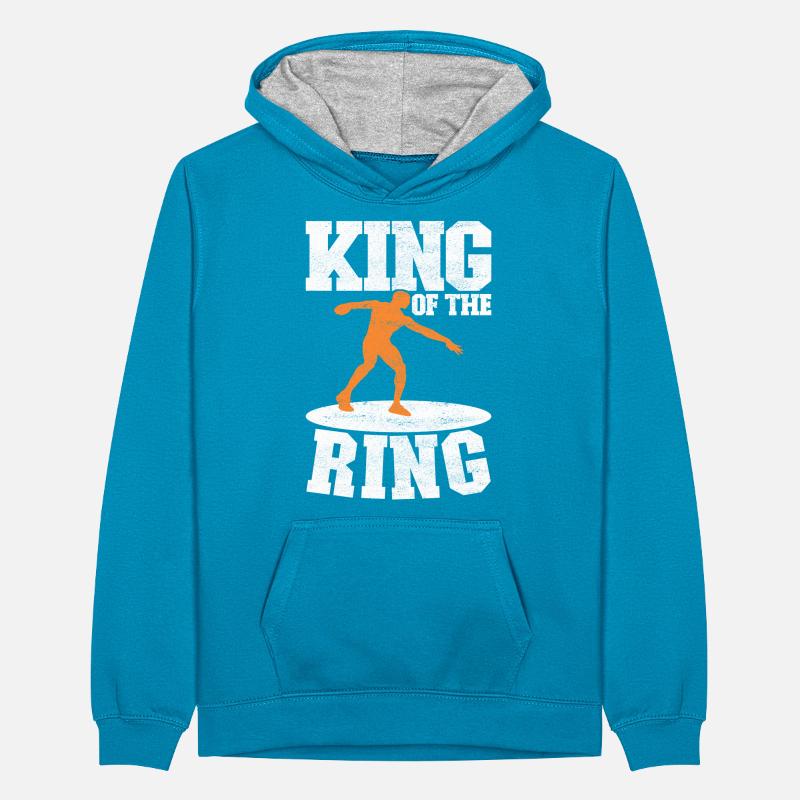 Diskuswerfer Diskuswerfen Teenager Kontrast-Hoodie