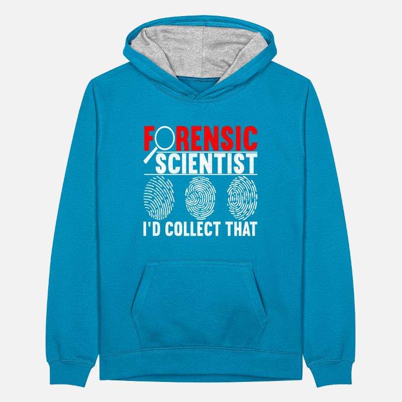 Forensik Forensiker Teenager Kontrast-Hoodie