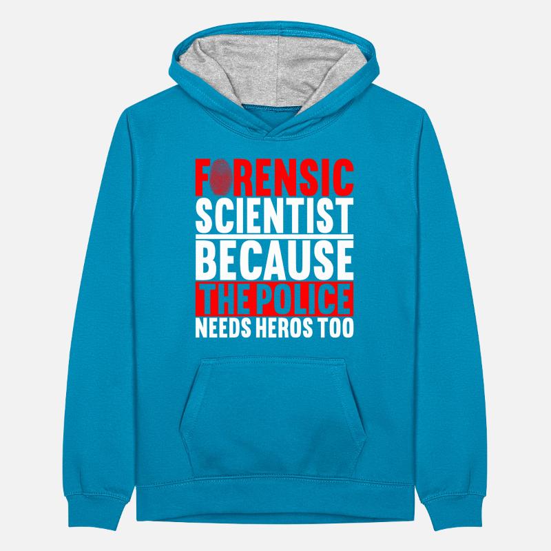 Forensics Forensic Scientist Teenager Contrast Hoodie