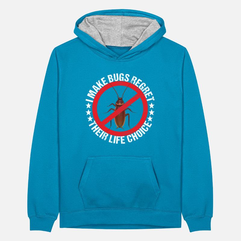 Pest Control Exterminator Teenager Contrast Hoodie