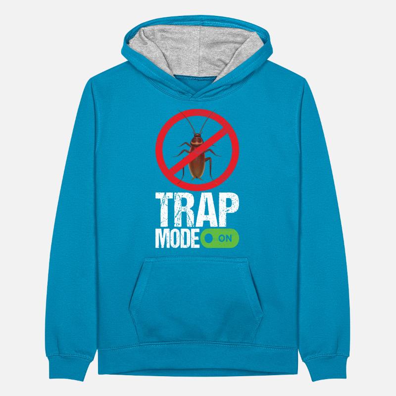 Pest Control Exterminators Teenager Contrast Hoodie