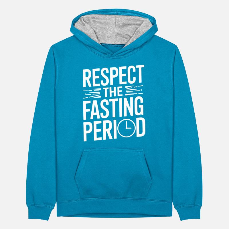 Intervallfasten Intermittierendes Fasten Teenager Kontrast-Hoodie
