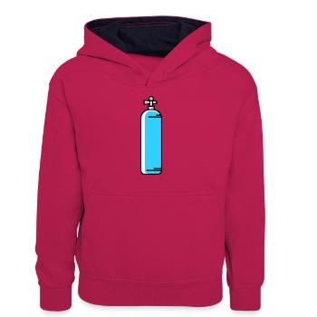 Oxygen diving icon - Teenager Contrast Hoodie - pink/navy - Front