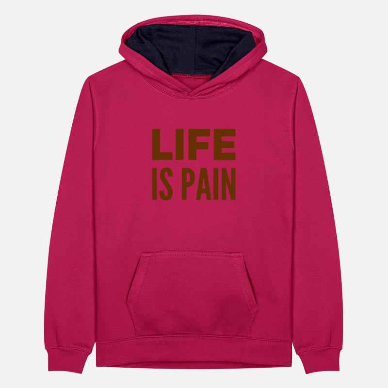 die Qual des Lebens Teenager Kontrast-Hoodie