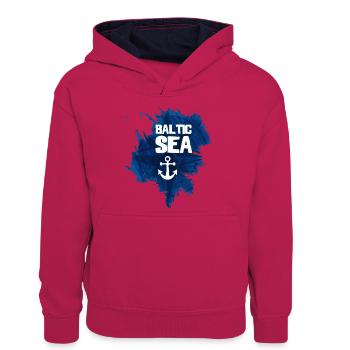 Baltic Sea - Teenager Contrast Hoodie - pink/navy - Front