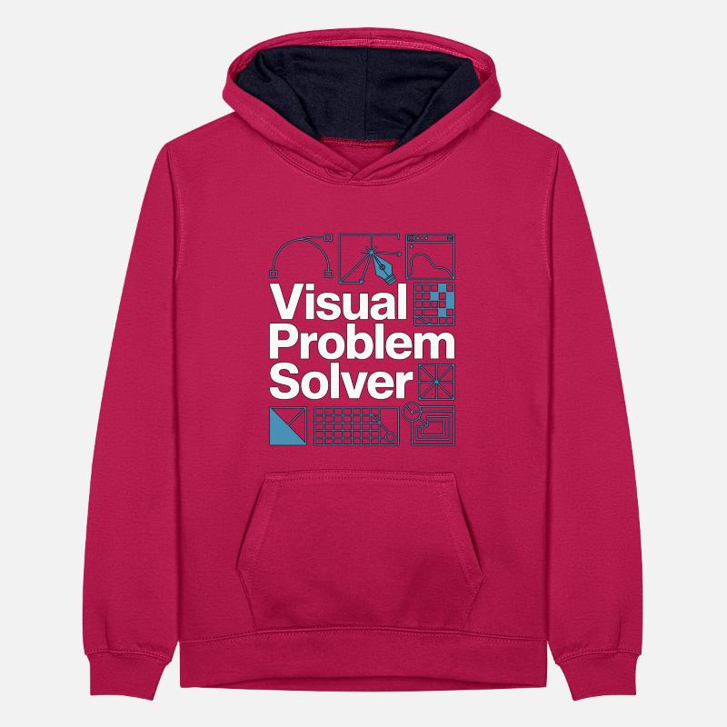 Graphic Designer Visual Problem Creative Designer Teenager Kontrast-Hoodie