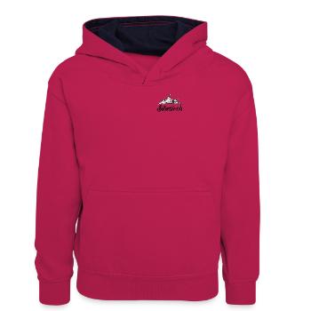 Sibesiech - cooler Typ - Teenager Kontrast-Hoodie - Pink/Navy - Vorne