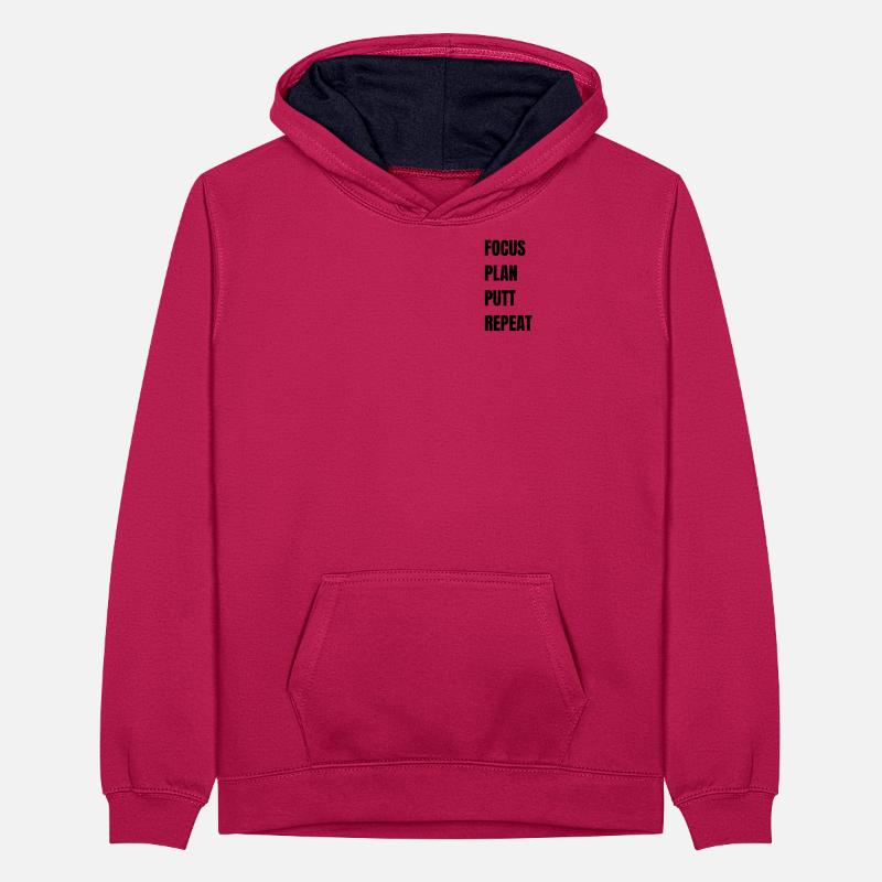 Répétition du putt du plan Focus Golf Sweat à capuche contrasté Ado