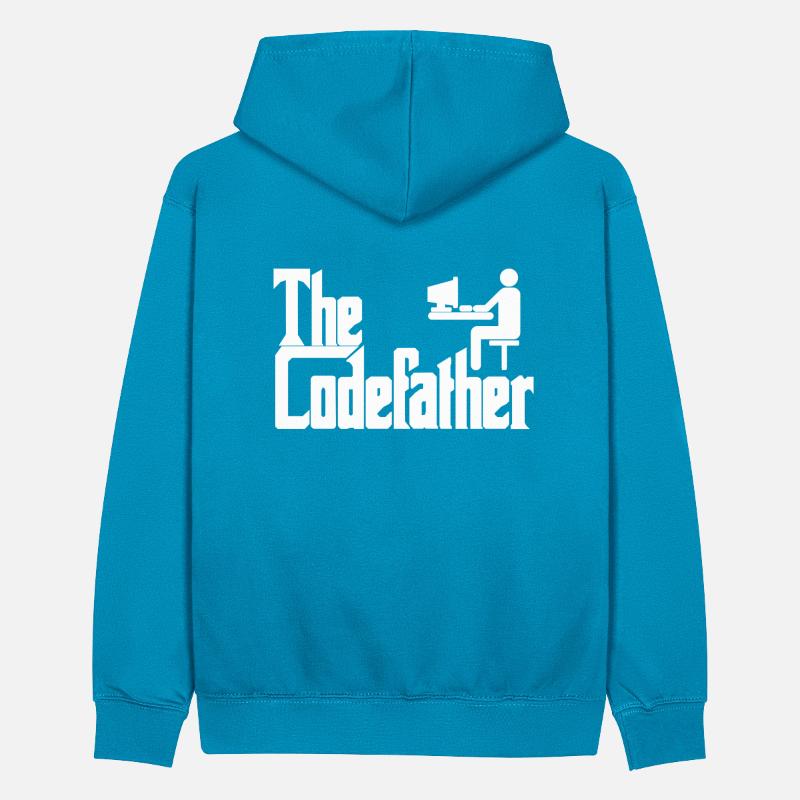 The Codefather Programmer PC Coding Gift Teenager Contrast Hoodie