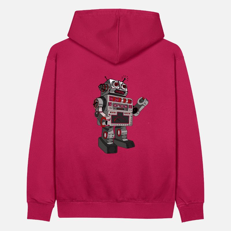robot robby mr. robot scifi android toy retro pc Teenager Contrast Hoodie