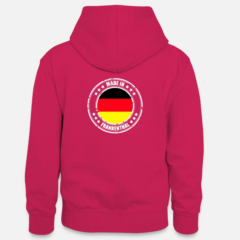 FRANKENTHAL - Sweat à capuche contrasté Ado - rose/bleu marine