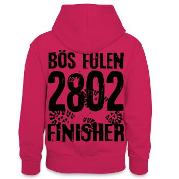 Bös Fulen Böser Faulen Schwyz Glarus Wandern Berg - Teenager Kontrast-Hoodie - Pink/Navy - Hinten
