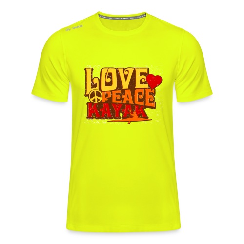 peace love kayak revised and final - JAKO Men's T-Shirt Run 2.0