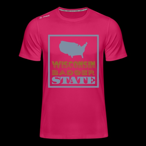 Wisconsin BADGER STATE - JAKO Men's T-Shirt Run 2.0
