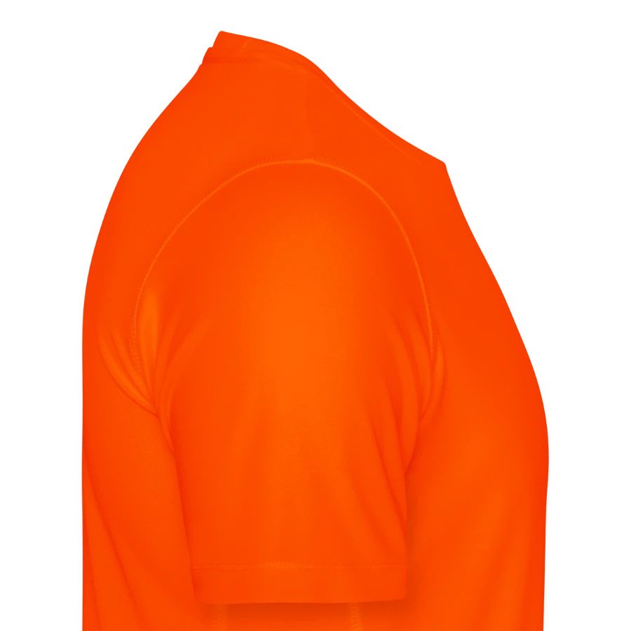 Zermatt badge on a jako men's t-shirt run 2.0, neon orange, right