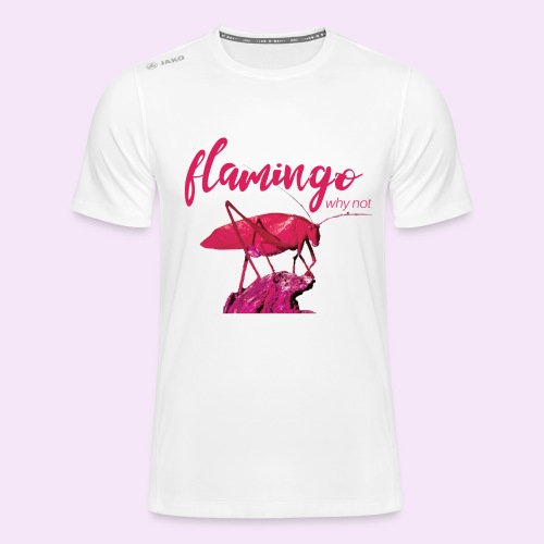 Wannabe Flamingo Sprinkhaan HOT PINK BABY - JAKO Mannen T-shirt Run 2.0