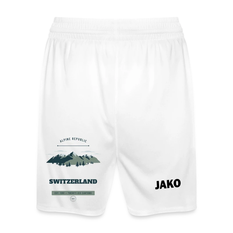 Switzerland-mærke på en jako kids' sports shorts manchester 2.0