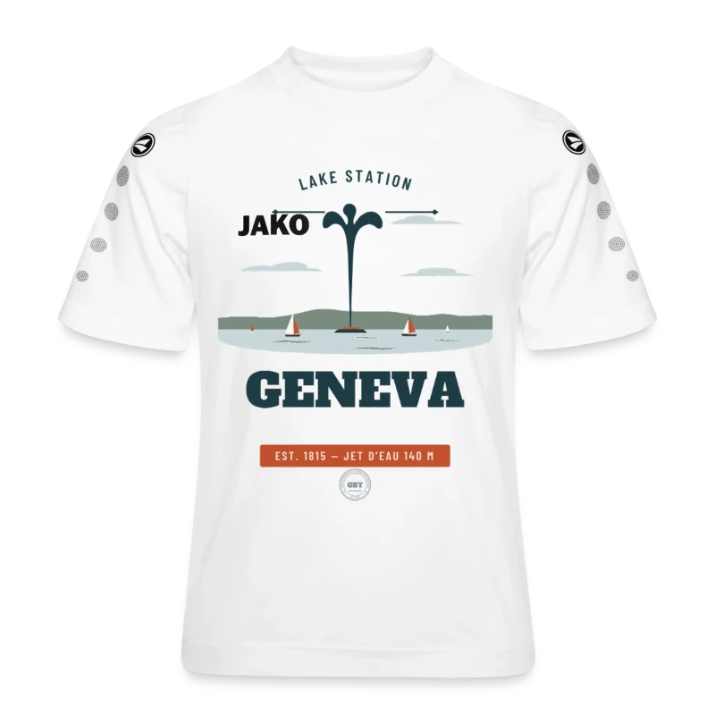 Geneva badge on a jako kids' team jersey