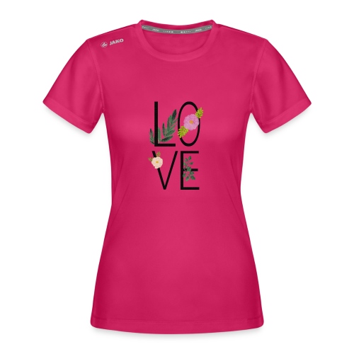 Love Sign with flowers - JAKO Woman's T-Shirt Run 2.0