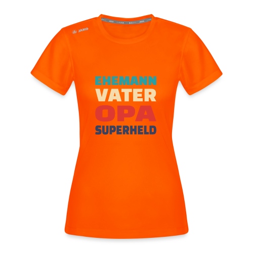 Ehemann Vater Opa Superheld Geschenkidee - JAKO Frauen T-Shirt Run 2.0