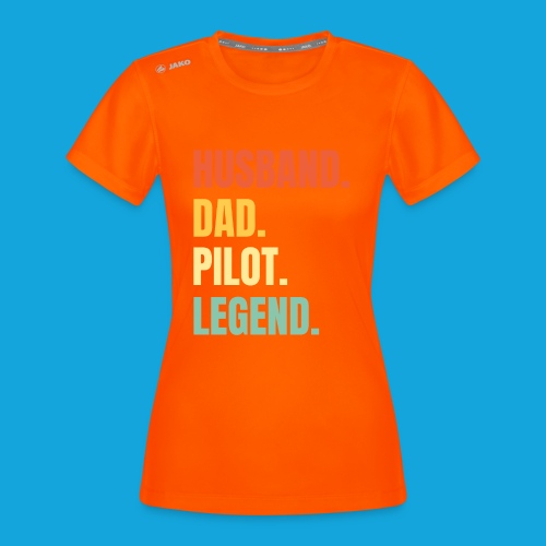 Husband Dad Pilot Legend - JAKO Frauen T-Shirt Run 2.0