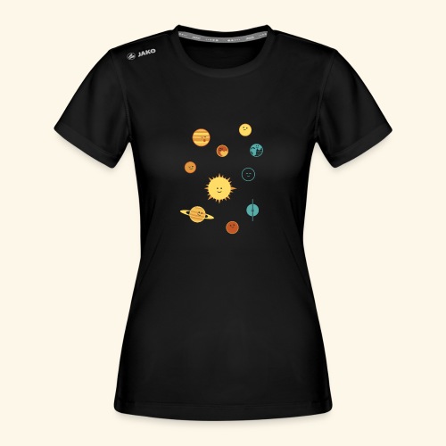 Cute Planets, 5 colours, for DARK backgrounds - JAKO T-shirt Run 2.0 dam