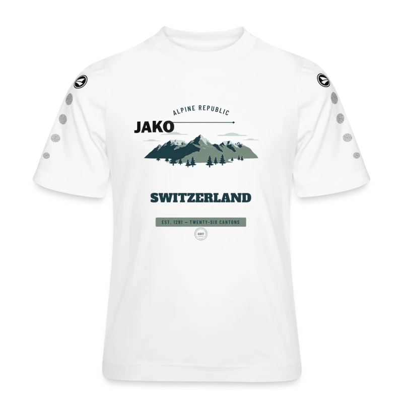 Switzerland-mærke på en jako teen team jersey