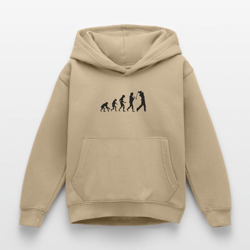 Golfer Evolution Golfer Golf evolution Kids Hoodie