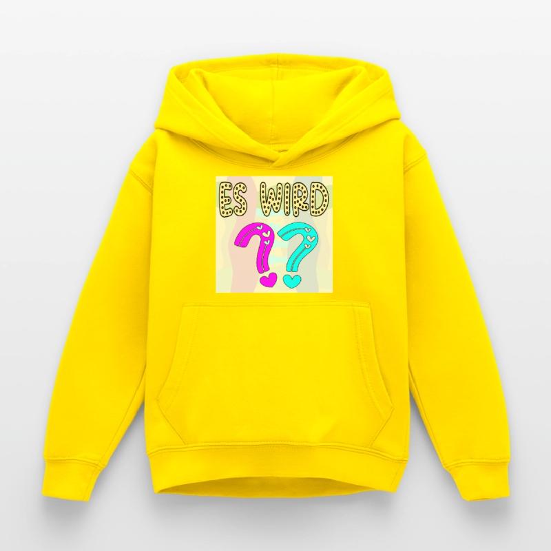 BABYSPRÜCHE - ES WIRD EIN MÄDCHEN ODER JUNGE FRAGE Kinder Hoodie