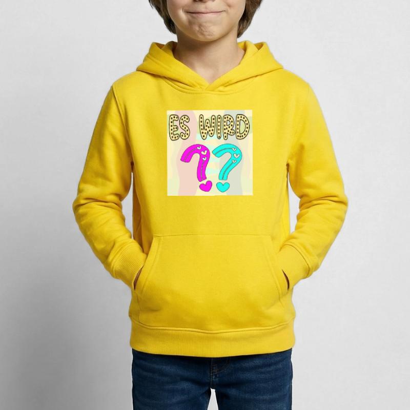 BABYSPRÜCHE - ES WIRD EIN MÄDCHEN ODER JUNGE FRAGE Kinder Hoodie