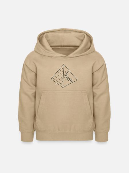 Pyramide mit Blumenbewuchs - Kinder Hoodie - Sand