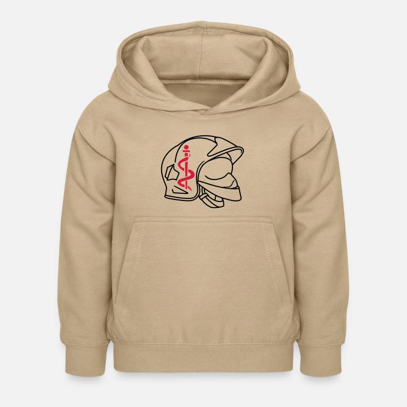 ISP pompier - Sweat à capuche Enfant - jaune sable