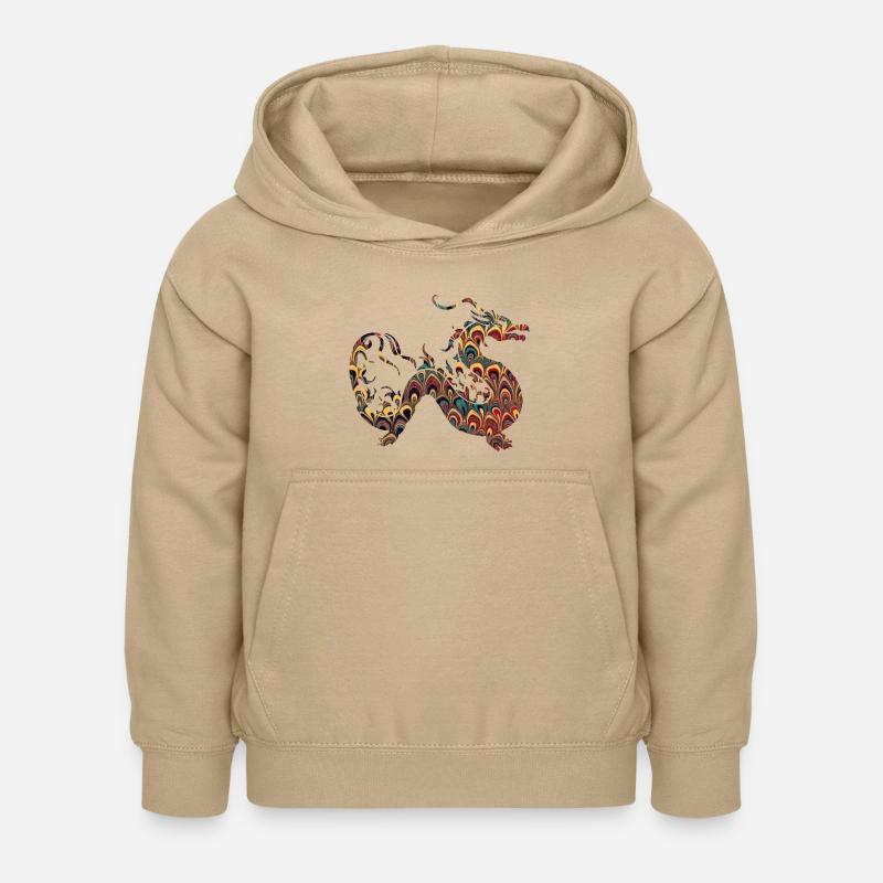 dragon e 11 - Sweat à capuche Enfant - jaune sable