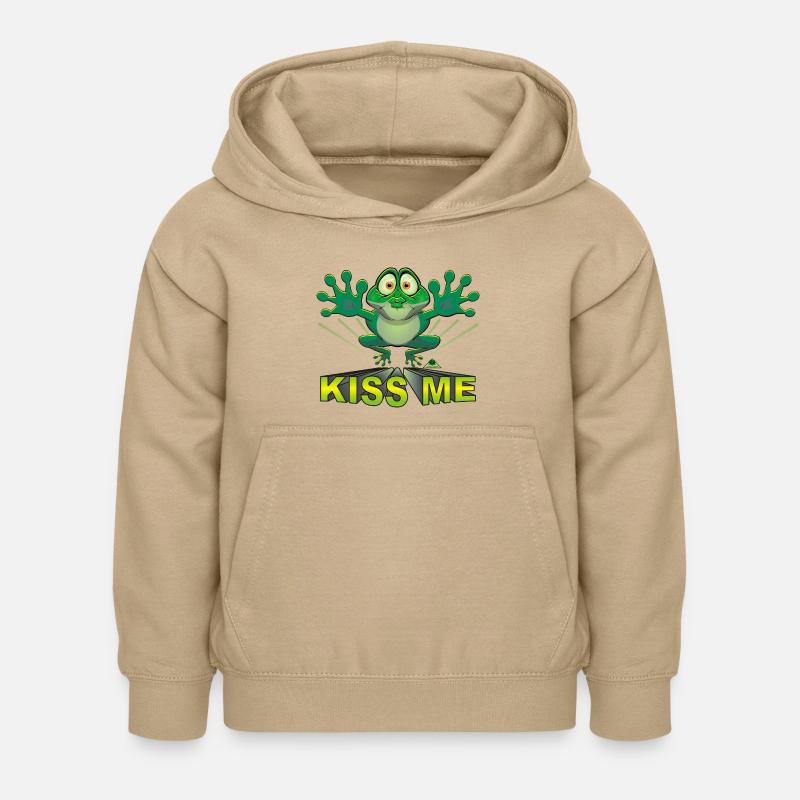 Embrasse-moi crapaud - Sweat à capuche Enfant - jaune sable