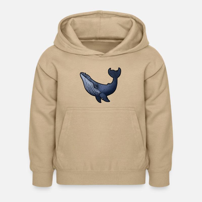 Baleine à bosse - Sweat à capuche Enfant - jaune sable
