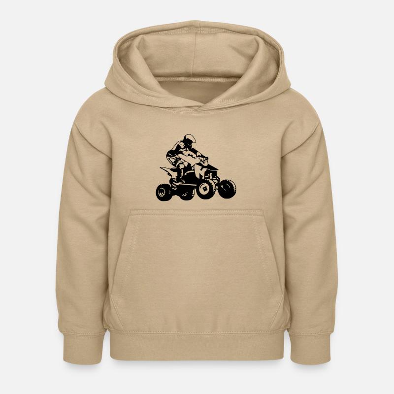 quad-1 - Sweat à capuche Enfant - jaune sable