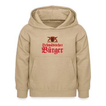 Schwäbischer Bürger - Kinder Hoodie - Sand - Vorne - AI Model Kid Female (0cm)