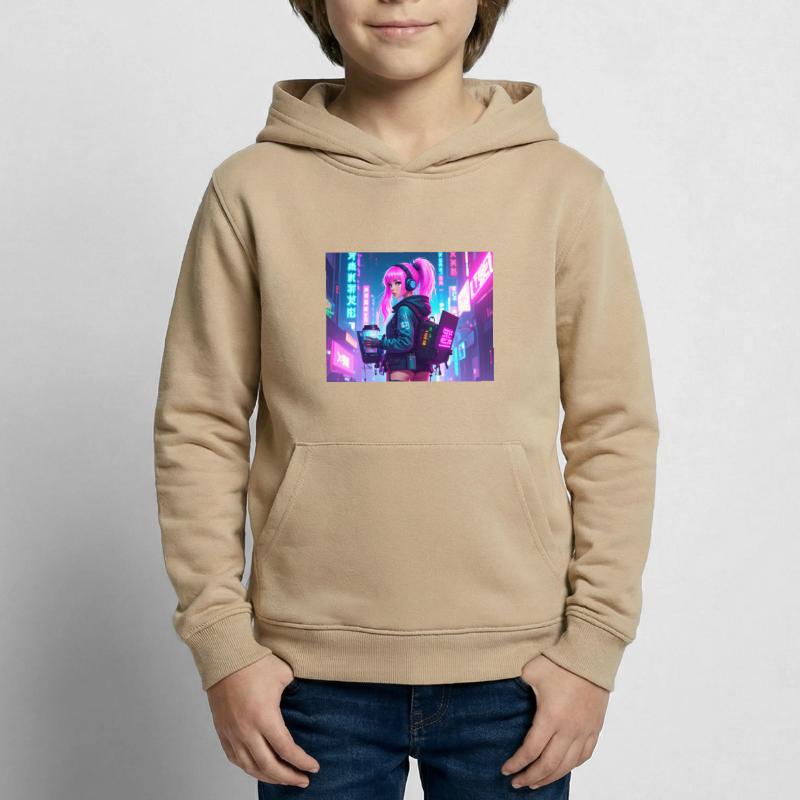 Cyber DJ Coder – Beats, Bytes & Blinks Kinder Hoodie