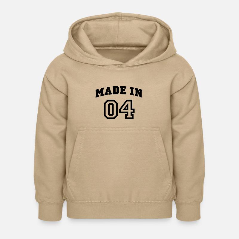 mp_madein04a - Sweat à capuche Enfant - jaune sable