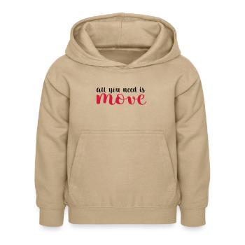 Sport - Kinder Hoodie - Sand - Vorne - AI Model Kid Female (0cm)