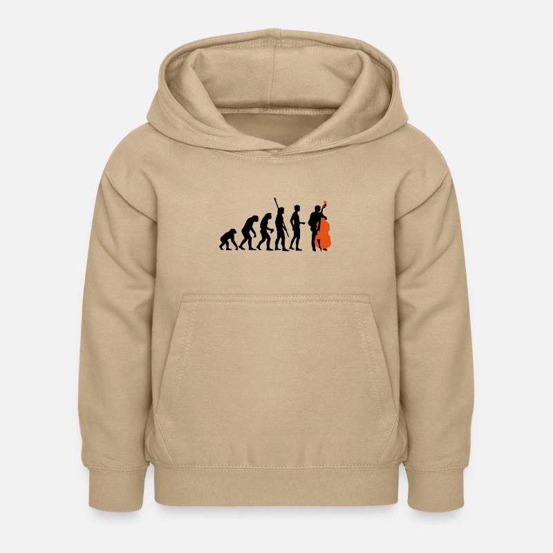 evolution_bass_2c - Kinder Hoodie - Sand
