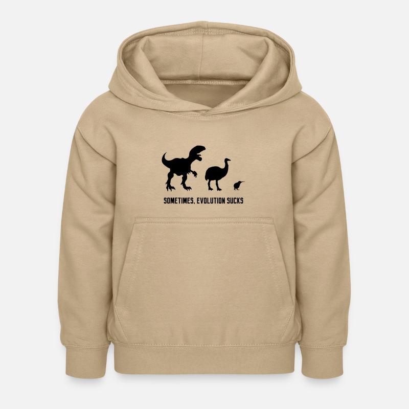 Sometimes, Evolution Sucks - Sweat à capuche Enfant - jaune sable