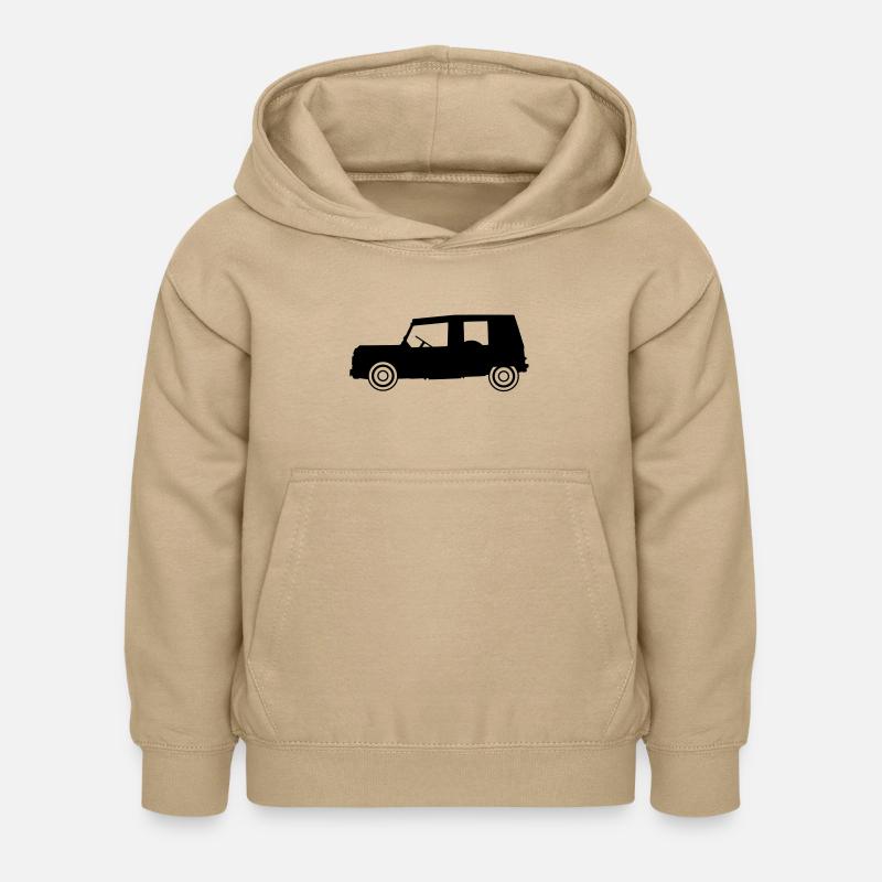 Méhari noire de profil - Sweat à capuche Enfant - jaune sable