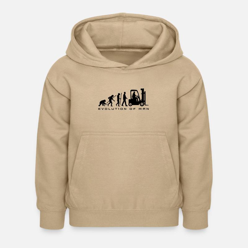 evolution_gabelstapler_122013_a_1c - Kinder Hoodie - Sand